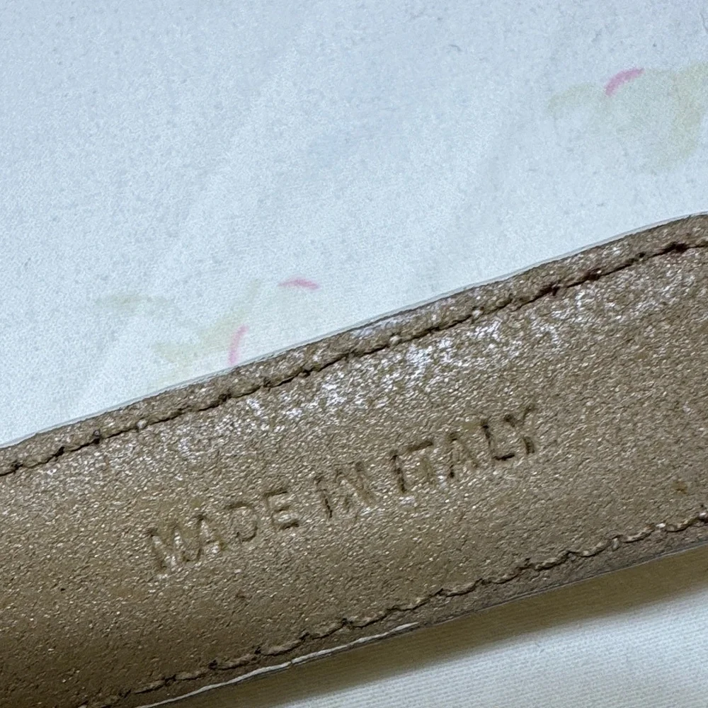 Bally Tan Leather Belt with Gold Buckle - Picture 8 of 15